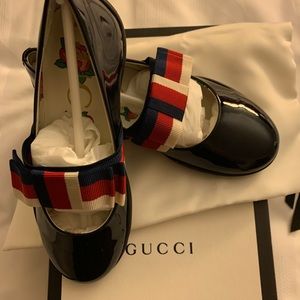 Gucci Kids Patent Leather Ballet Flats